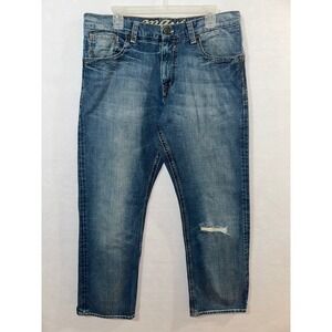Mavi Matt Men's‎ Size 36x32 Jeans Blue Distressed Denim Medium Wash long